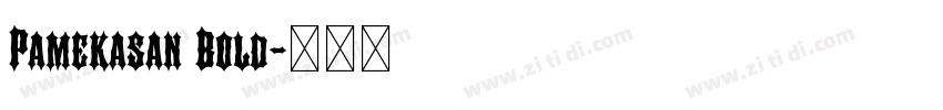 Pamekasan Bold字体转换